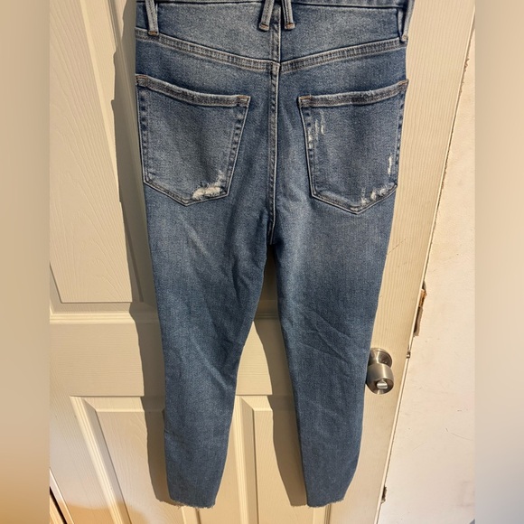 Good American Good Legs Stretch Distressed Skinny Jeans Indigo 439 Size 0 25 - Picture 8 of 16